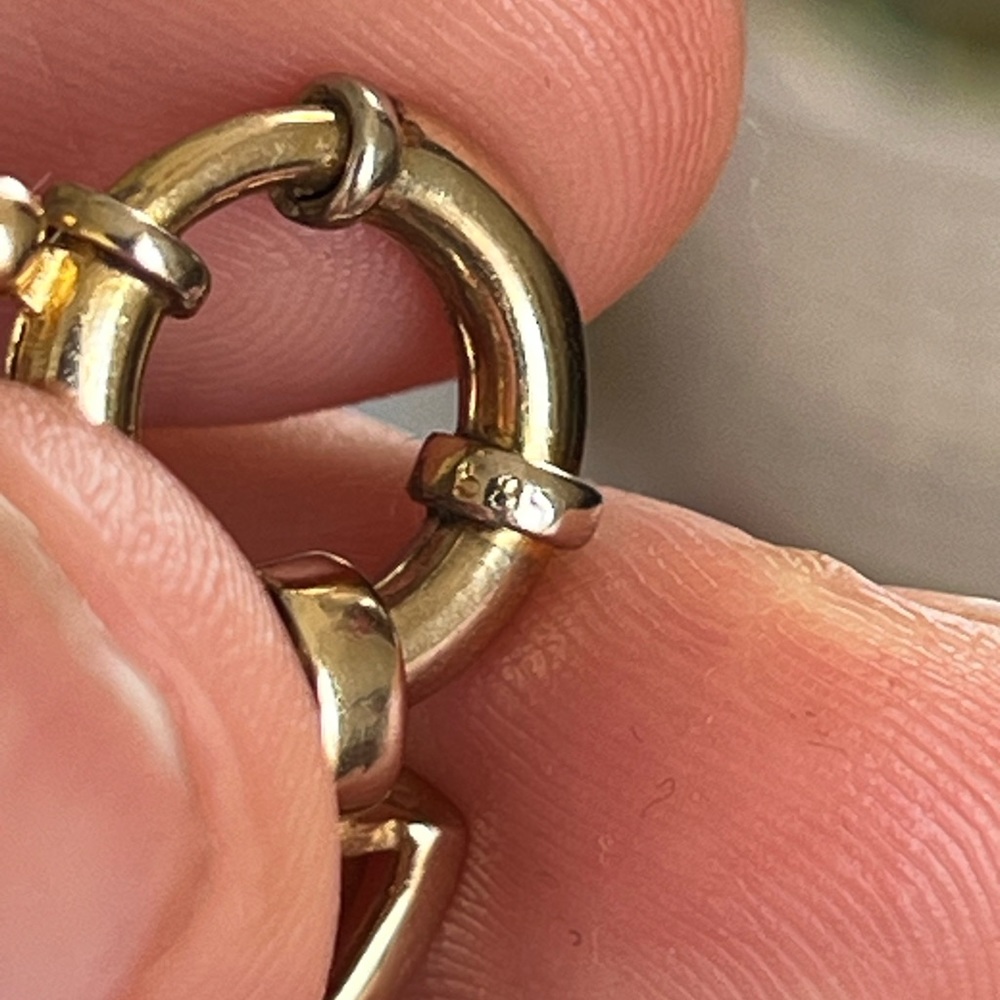 14k gold Large Fancy Clasp bracelet - Picture 9 of 10